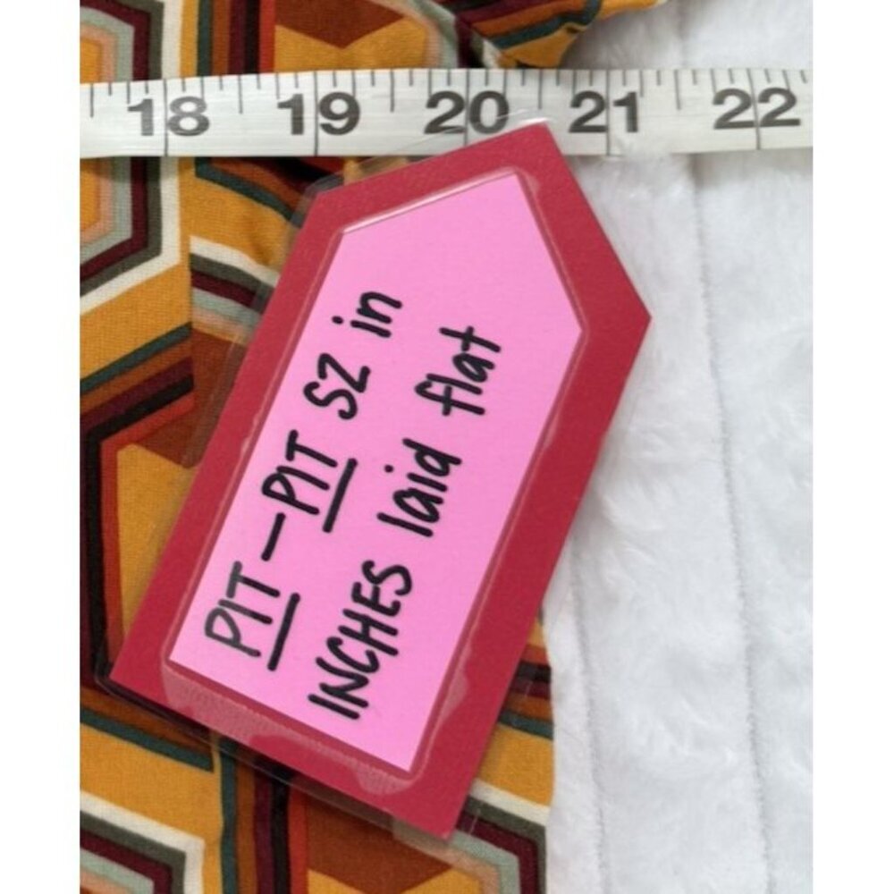 Denim & Flower Ricky Singh Orange Button-Up Hexagon Geometric Shirt SZ Large - Picture 4 of 13